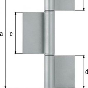 Konstruktionsband 3-tlg.z.Anschweißen STA rohRundkopf 260/50/16/80mm GAH