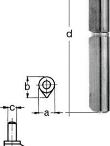 Profilrolle Band-L.140mm STA blk Stift-Ø 9mm GAH