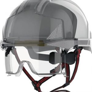 Industriekletterhelm EVO® VISTAlens® Dualswitch™ weiß/rauch ABS