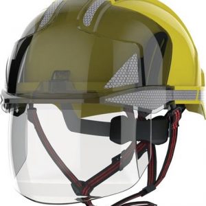 Industriekletterhelm EVO® VISTAshield® Dualswitch™ gelb/rauch ABS