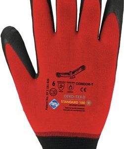 Handschuhe Condor Gr.10 rot/schwarz EN 388 EN 407 PSA II ASATEX - VPE: 12