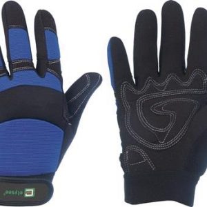 Kunstlederhandschuhe Master Gr.10 schwarz/blau Kunstleder