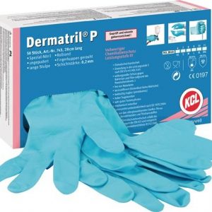 Einw.-Handsch.Dermatril P 743 Gr.9 blau Nitril 50 St./Box