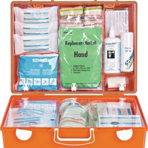 Erste Hilfe Koffer Beruf SPEZIAL Holzbearbeitung B400xH300xT150ca.mm orange