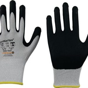 Handschuhe LeikaFlex® Touch 1464 Gr.9 grau/schwarz EN 388 PSA II 12 - VPE: 12