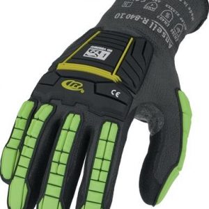 Handschuh Ringers R840 Gr.10 schwarz/grün EN 388,EN ISO 21420:2020,EN 407 PSA II - VPE: 4
