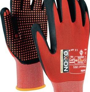 Handschuh Flexible Advanced 1901 Gr.9 schwarz/rot EN388 EN420+A1 PSA II OX-ON - VPE: 12