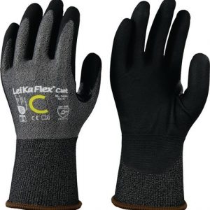 Schnittschutzhandschuhe LeiKaFlex® CUT RL 1636 Gr.9 grau/schwarz EN 388 PSA II - VPE: 12