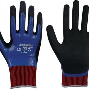 Handschuhe Solidstar Nitril Grip Complete 1462 Gr.8 blau EN420+EN388 PSA II - VPE: 12
