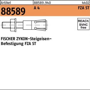 Steigeisenbefestigung R 88589 FZA 14/60 ST A 4 20 Stück FISCHER - VPE: 20
