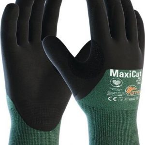 Schnittschutzhandschuhe MaxiCut®Oil™ 44-305 Gr.8 grün/schwarz EN 388 PSA II - VPE: 12