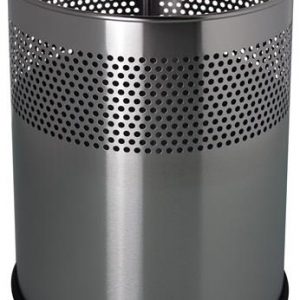 Papierkorb 15l H321xØ255mm rd.VA silber HELIT