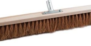 Besen Kokos L.800mm m.Metallstielhalter Flachholz