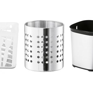 ZELLER PRESENT Besteckkorb Edelstahl 13cm Ø12cm silber