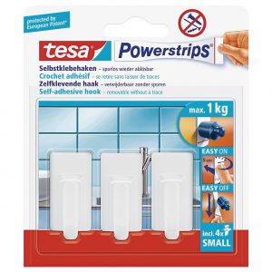 TESA Powerstrips Haken small weiss 3er Pack